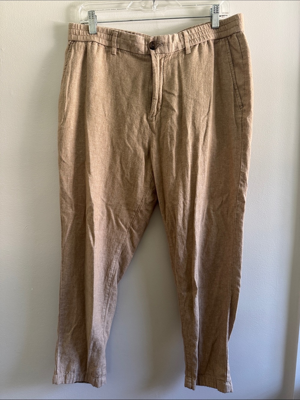 Banana Republic Factory Men's Linen Pants in Light Brown